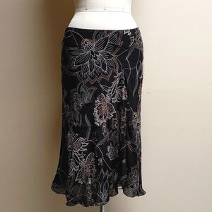Caroll from France Chiffon Tea Length Skirt Size 38